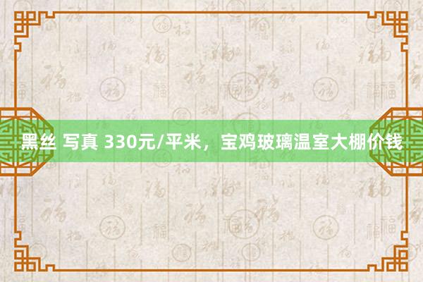 黑丝 写真 330元/平米，宝鸡玻璃温室大棚价钱