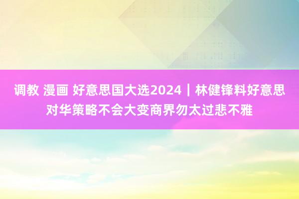 调教 漫画 好意思国大选2024｜林健锋料好意思对华策略不会大变　商界勿太过悲不雅