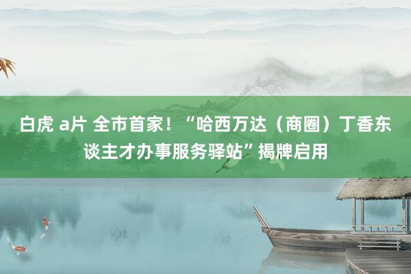 白虎 a片 全市首家！“哈西万达（商圈）丁香东谈主才办事服务驿站”揭牌启用